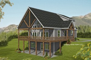 Southern Exterior - Front Elevation Plan #932-867
