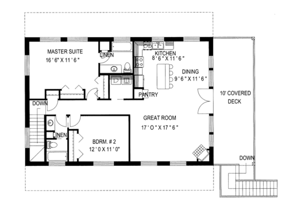 House Blueprint - Country Floor Plan - Upper Floor Plan #117-836