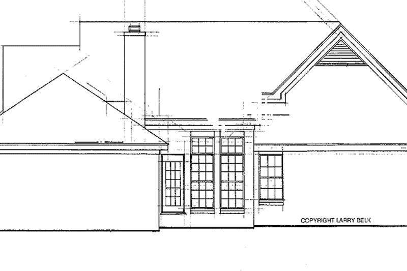 Home Plan - Exterior - Rear Elevation for Country House Plan #952-219 - 3 bed, 2 bath