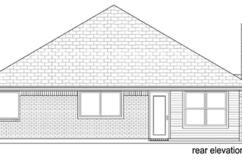 Home Plan - Exterior - Rear Elevation for Traditional House Plan #84-545 - 3 bed, 2 bath