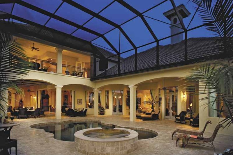 Architectural House Design - Exterior - Rear Elevation for Mediterranean House Plan #930-416 - 4 bed, 4 bath
