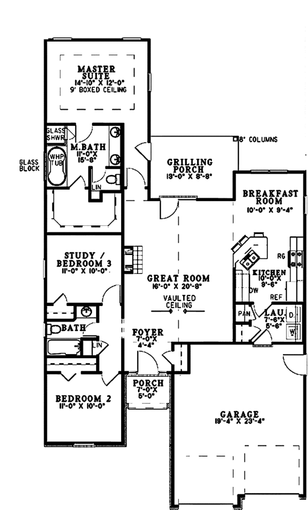 Dream House Plan - Ranch Floor Plan - Main Floor Plan #17-2986