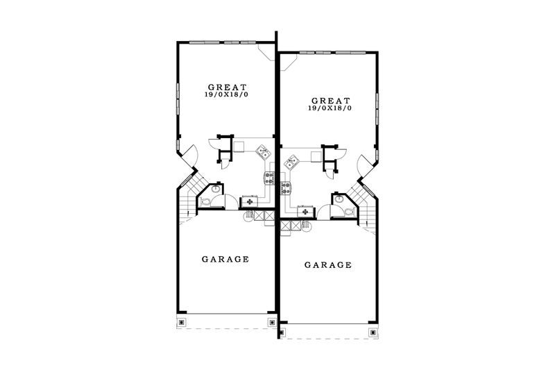 Architectural House Design - Floor Plan - Main Floor for Craftsman House Plan #943-37 - 6 bed, 4 bath