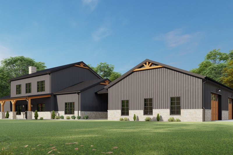 Dream House Plan - Exterior - Other Elevation 4 for Barndominium House Plan #1092-48 - 5 bed, 3 bath