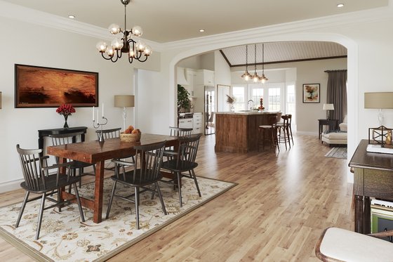 Interior - Dining Room for Ranch House Plan #54-568 - 3 bed, 2 bath