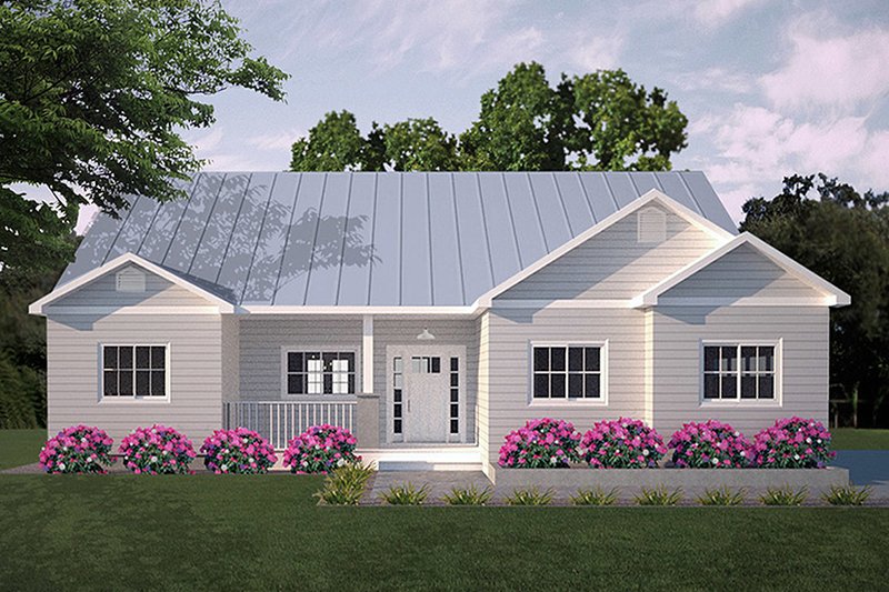 Architectural House Design - Ranch Exterior - Front Elevation Plan #18-9547