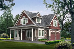 Cottage Exterior - Front Elevation Plan #132-192