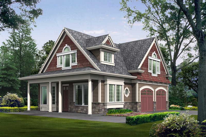 Dream House Plan - Cottage Exterior - Front Elevation Plan #132-192
