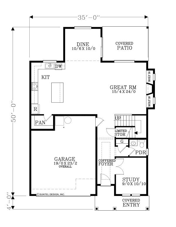 Prairie Floor Plan - Main Floor Plan #53-754