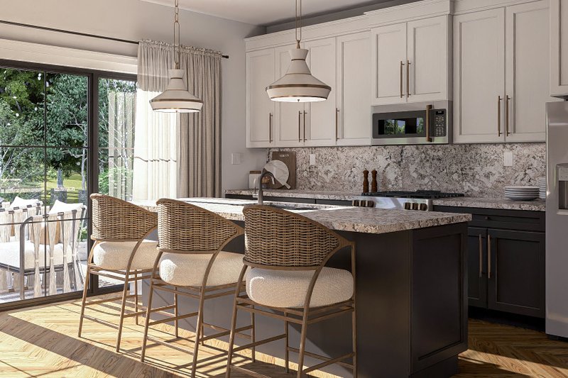 House Blueprint - Interior - Kitchen 1 for Modern House Plan #455-427 - 1 bed, 1 bath