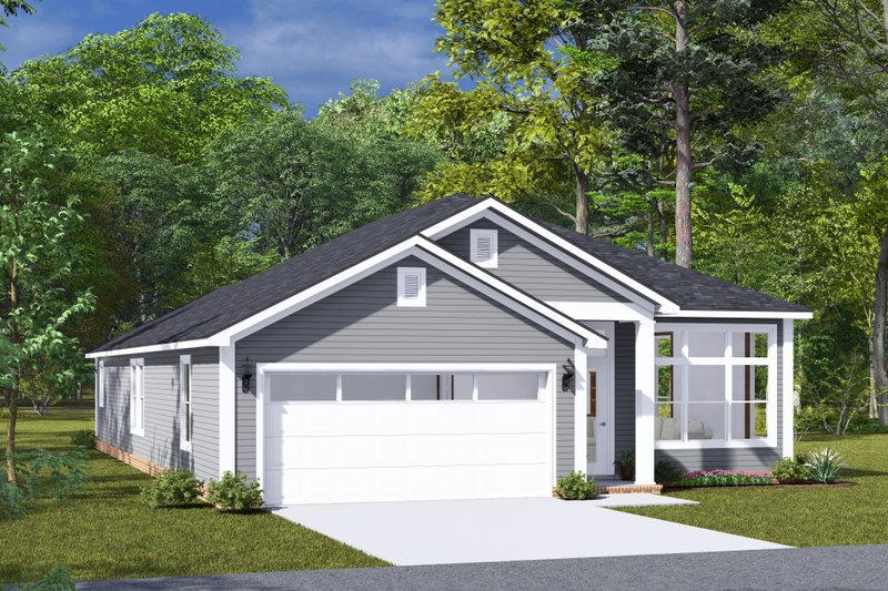Home Plan - Exterior - Other Elevation 2 for Cottage House Plan #513-2293 - 3 bed, 2 bath