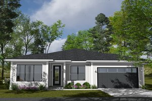 House Blueprint - Modern Exterior - Front Elevation Plan #513-2421