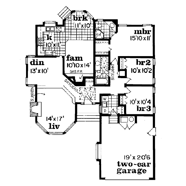 Traditional Floor Plan - Main Floor Plan #47-187