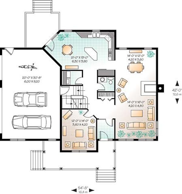 Dream House Plan - Traditional Floor Plan - Main Floor Plan #23-378