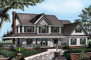 Farmhouse Exterior - Front Elevation Plan #11-214