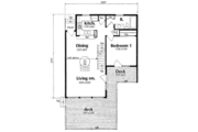 Contemporary Style House Plan - 3 Beds 2 Baths 1660 Sq/Ft Plan #116-102 