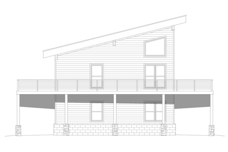 House Blueprint - Exterior - Other Elevation for Beach House Plan #932-799 - 4 bed, 2 bath