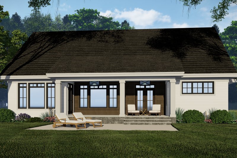 Dream House Plan - Exterior - Rear Elevation 1 for Farmhouse House Plan #51-1237 - 3 bed, 2.5 bath