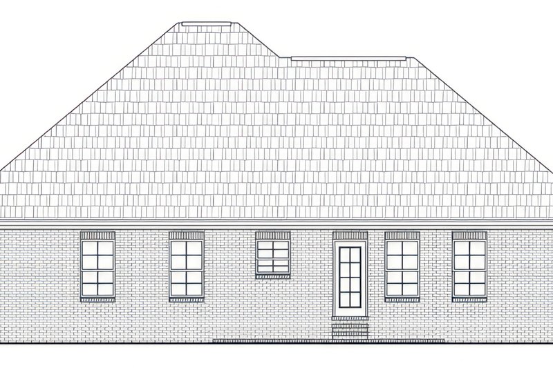 Home Plan - Exterior - Rear Elevation for Country House Plan #21-654 - 3 bed, 2 bath