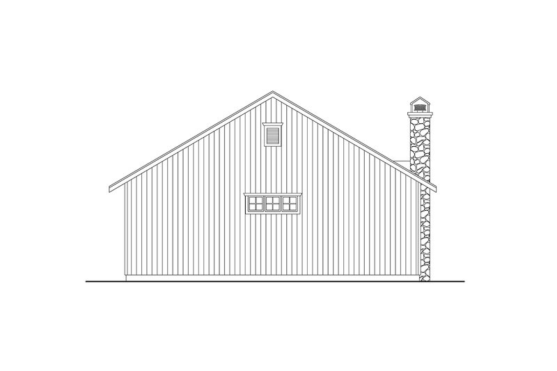 Architectural House Design - Exterior - Rear Elevation for Craftsman House Plan #124-1432 - 1 bed, 1 bath