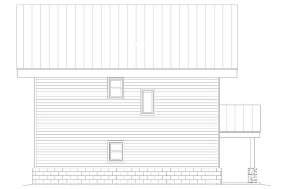 Exterior - Rear Elevation for Contemporary House Plan #932-526 - 2 bed, 2.5 bath