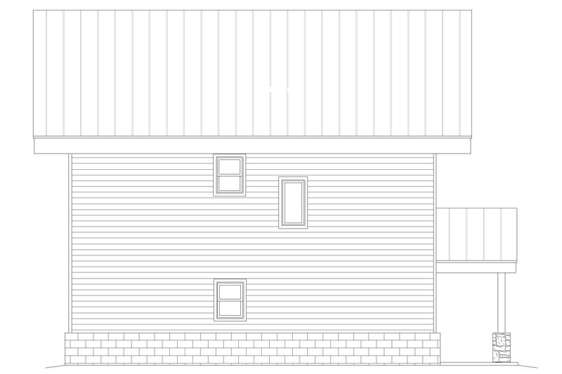 House Blueprint - Exterior - Rear Elevation for Contemporary House Plan #932-526 - 2 bed, 2.5 bath