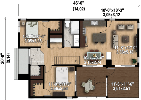 Home Plan - Contemporary Floor Plan - Main Floor Plan #25-4573
