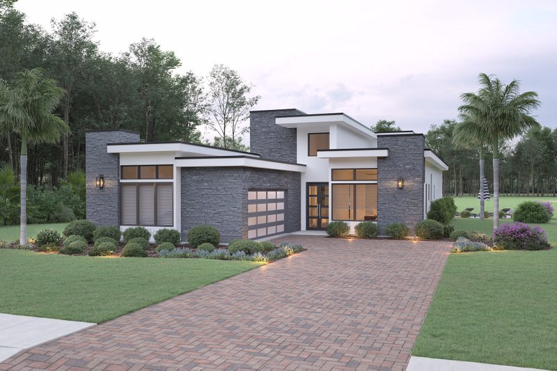 Home Plan - Contemporary Exterior - Front Elevation Plan #930-539