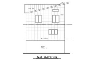 Exterior - Rear Elevation for Contemporary House Plan #20-2504 - 3 bed, 3.5 bath