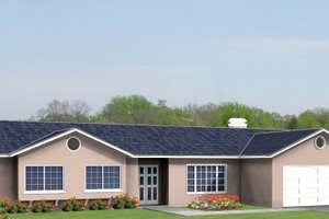 Ranch Exterior - Front Elevation Plan #1-274