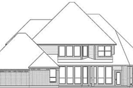 Exterior - Rear Elevation for European House Plan #84-240 - 5 bed, 4 bath