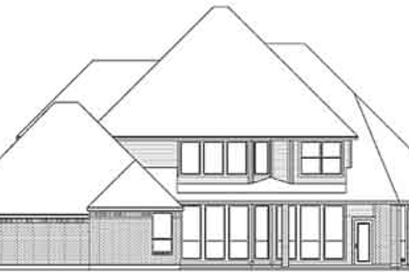Home Plan - Exterior - Rear Elevation for European House Plan #84-240 - 5 bed, 4 bath