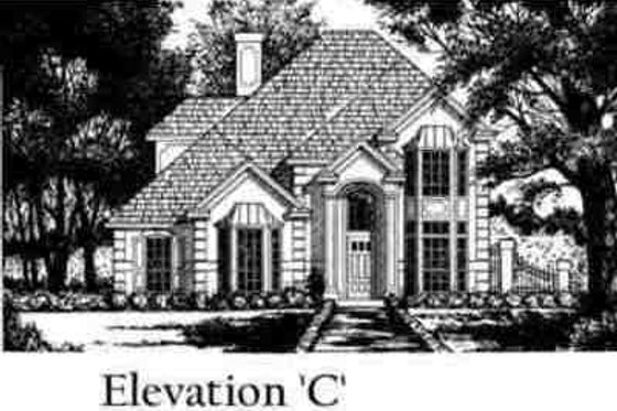 Exterior - Other Elevation 1 for European House Plan #40-256 - 3 bed, 2.5 bath