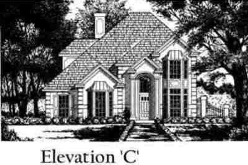 Home Plan - Exterior - Other Elevation 1 for European House Plan #40-256 - 3 bed, 2.5 bath
