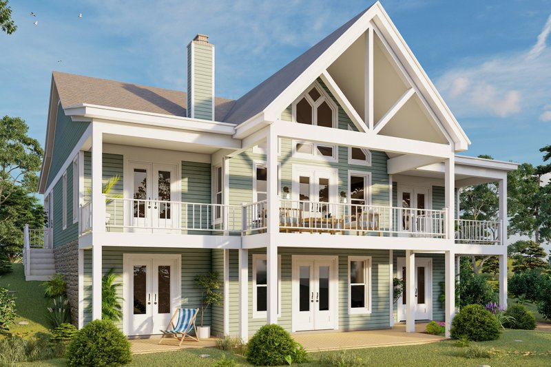 House Plan Design - Exterior - Front Elevation for Southern House Plan #932-1074 - 2 bed, 2 bath