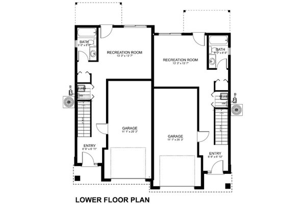 House Plan Design - Modern Floor Plan - Lower Floor Plan #126-278