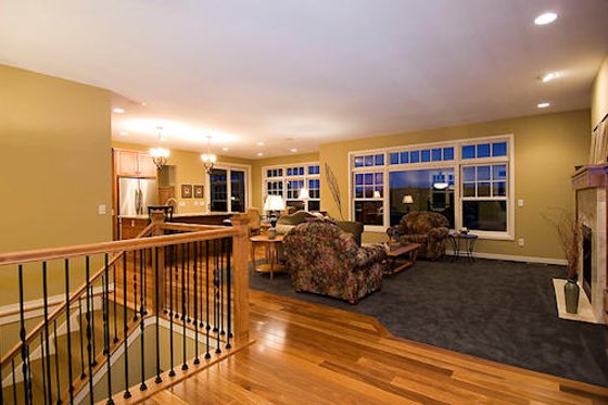 Great room photo of Craftsman style home