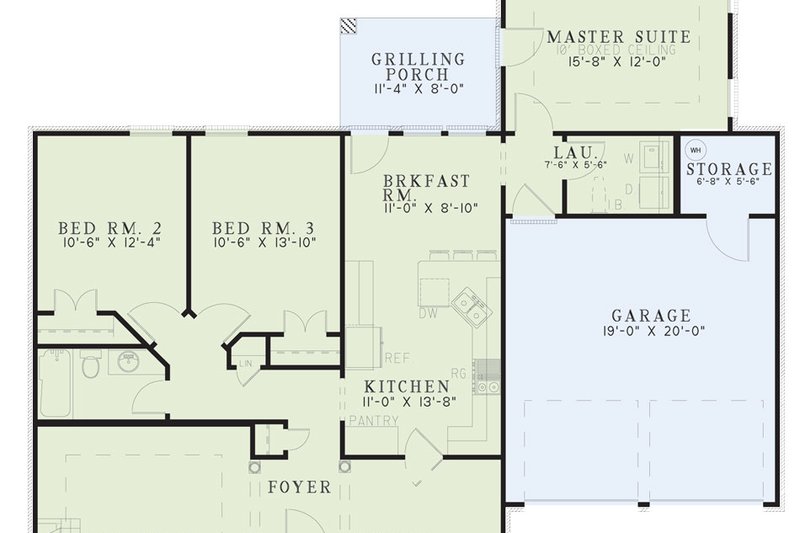 Dream House Plan - Exterior - Front Elevation 4 for Traditional House Plan #17-1009 - 3 bed, 2 bath