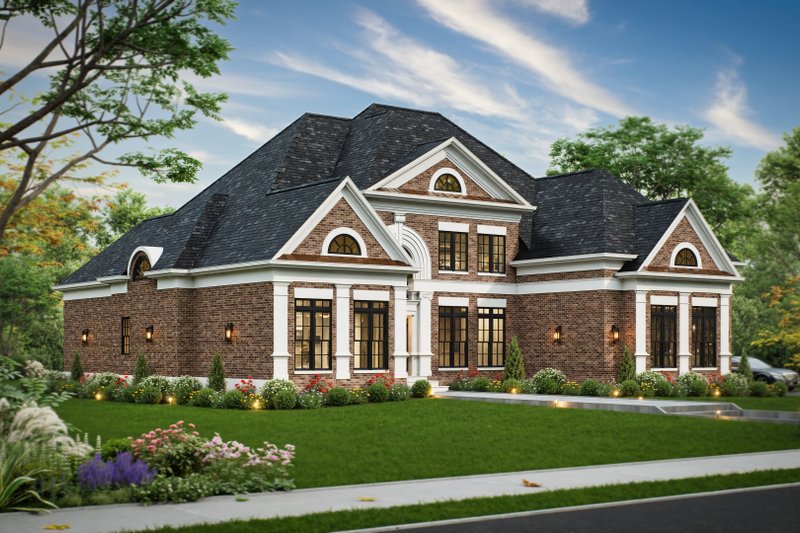 Home Plan - Exterior - Front Elevation 4 for European House Plan #119-237 - 4 bed, 4 bath