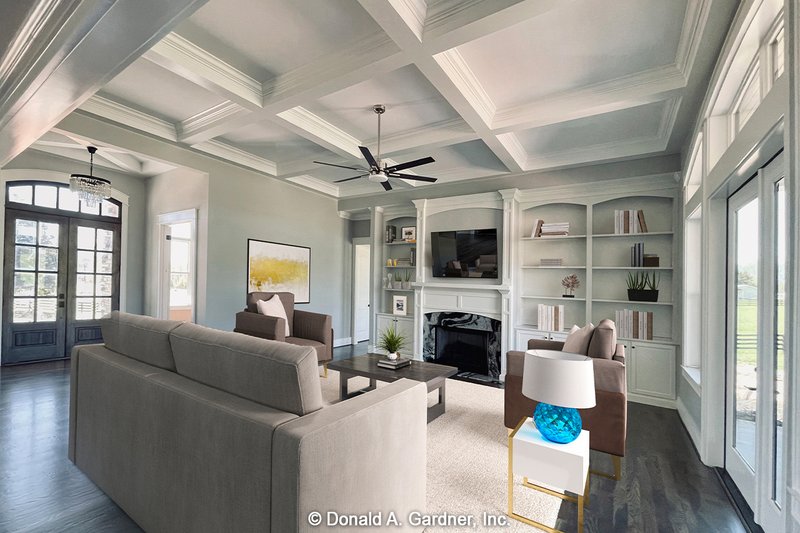 Dream House Plan - Interior - Family Room 1 for European House Plan #929-939 - 4 bed, 3 bath