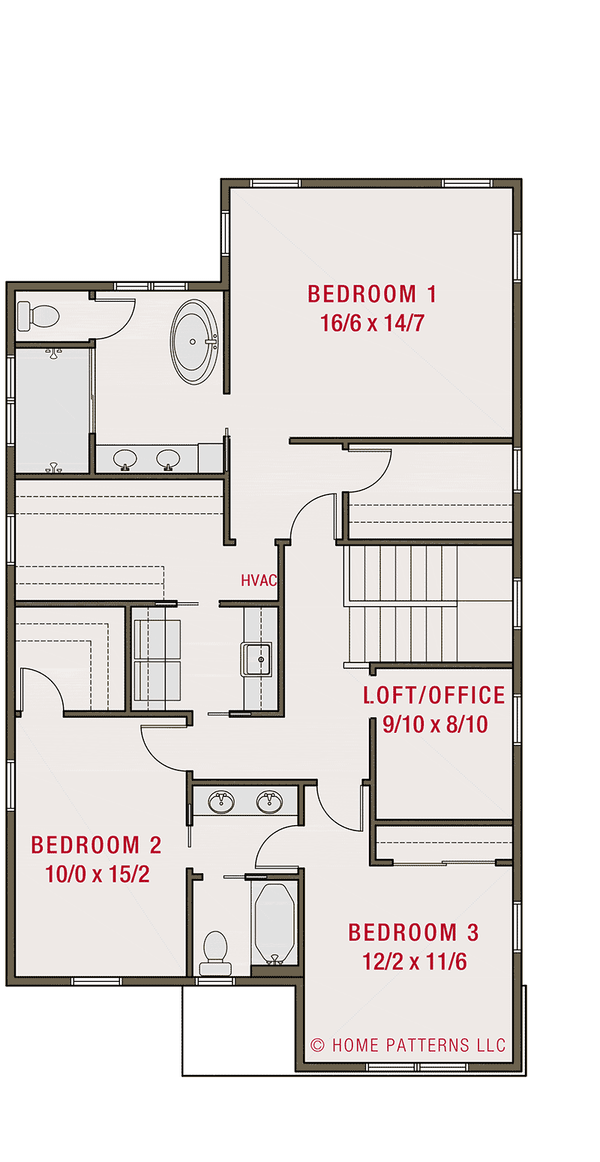 Dream House Plan - Tudor Floor Plan - Upper Floor Plan #461-98