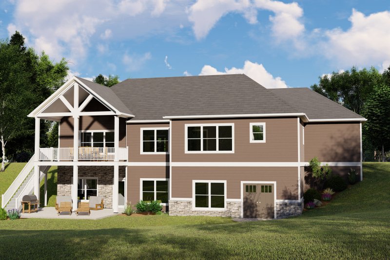 Home Plan - Exterior - Rear Elevation for Ranch House Plan #1064-87 - 2 bed, 2.5 bath