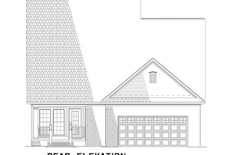 Home Plan - Exterior - Rear Elevation for Colonial House Plan #17-2874 - 4 bed, 2.5 bath