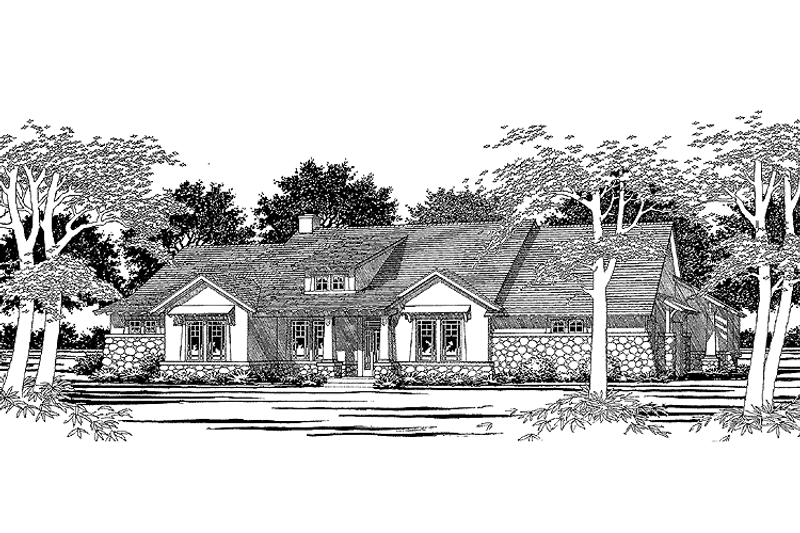 Architectural House Design - Craftsman Exterior - Front Elevation Plan #472-205