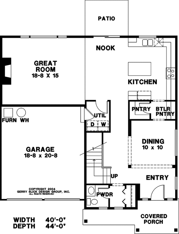 Architectural House Design - Craftsman Floor Plan - Main Floor Plan #966-26