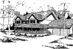 Country Exterior - Front Elevation Plan #60-970