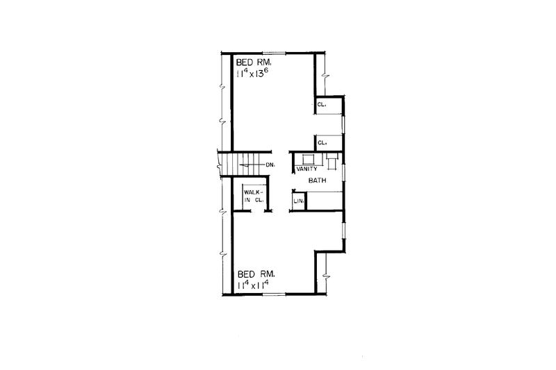 Dream House Plan - Floor Plan - Upper Floor for Country House Plan #72-574 - 5 bed, 3.5 bath