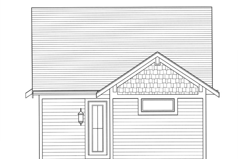 Home Plan - Exterior - Rear Elevation for Craftsman House Plan #46-842 - 2 bed, 2 bath