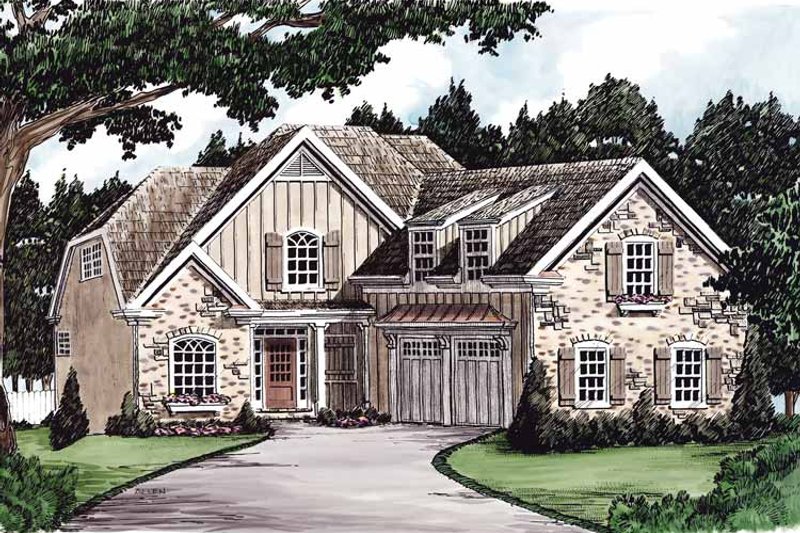 Home Plan - Exterior - Front Elevation 3 for Colonial House Plan #927-588 - 3 bed, 2.5 bath