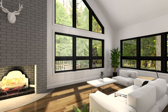 Interior - Family Room 1 for Modern House Plan #23-2023 - 3 bed, 2 bath